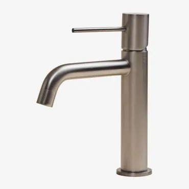 Bateria Umywalkowa Z Mosiądzu Orveta Szczotkowana Szarość & ↑20 Cm - Sklum