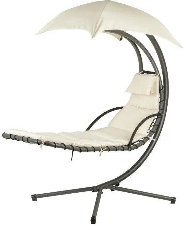 Wisząca leżanka ogrodowa na stelażu Tuscany 006, beżowa