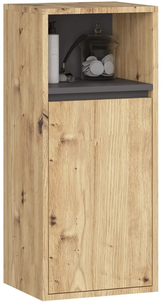 Komplet mebli łazienkowych dąb artisan+grafit A4-C71