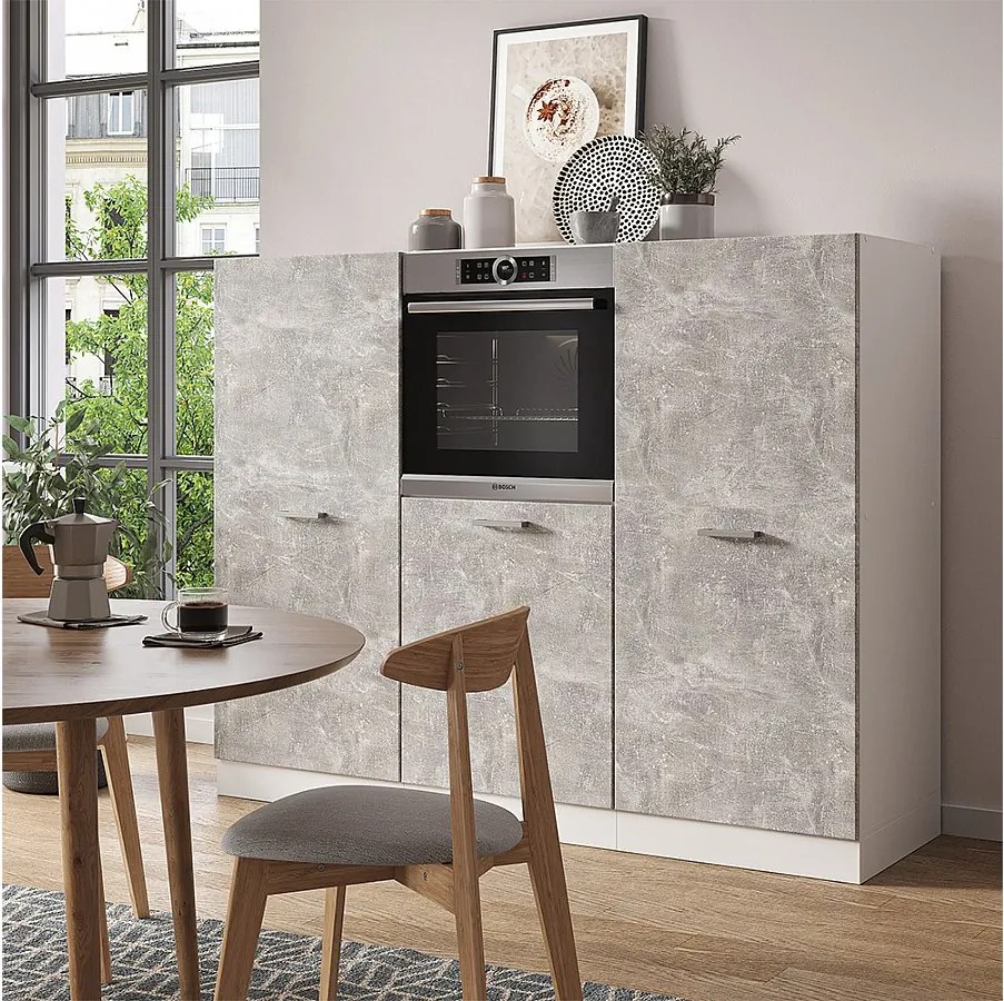 Blok kuchenny beton/biały 180x46x81.6 r-line