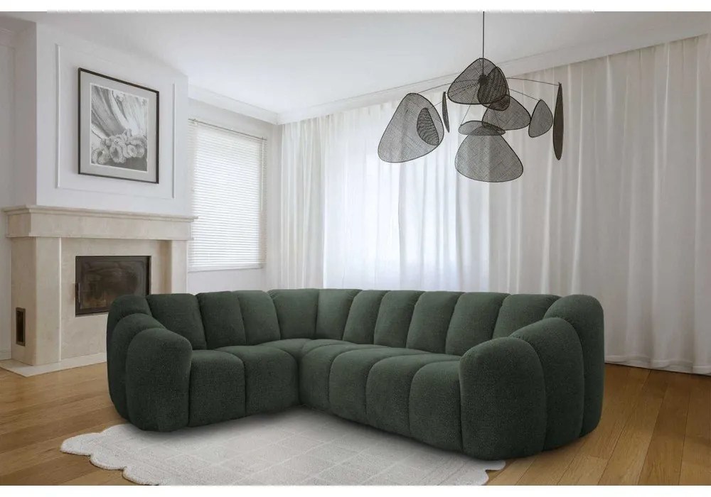 Ciemnozielony narożnik (lewostronny/w kształcie litery L) Shell – Miuform