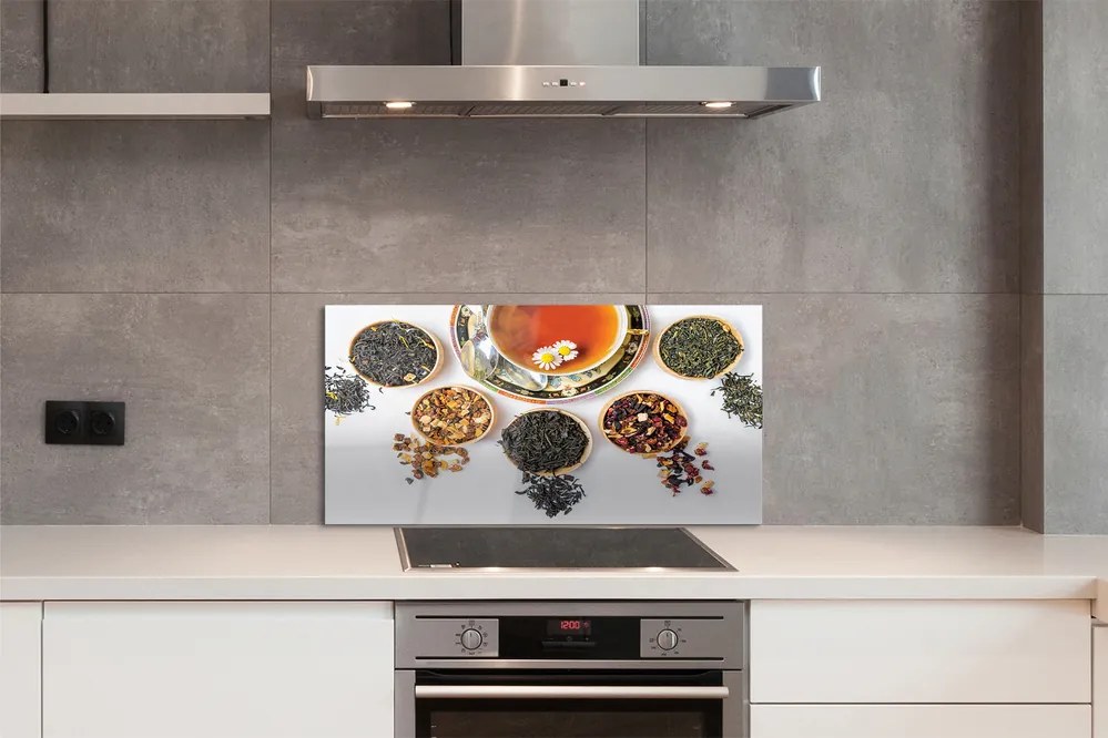 Szklany Panel Herbata Ziołowa w Kubku