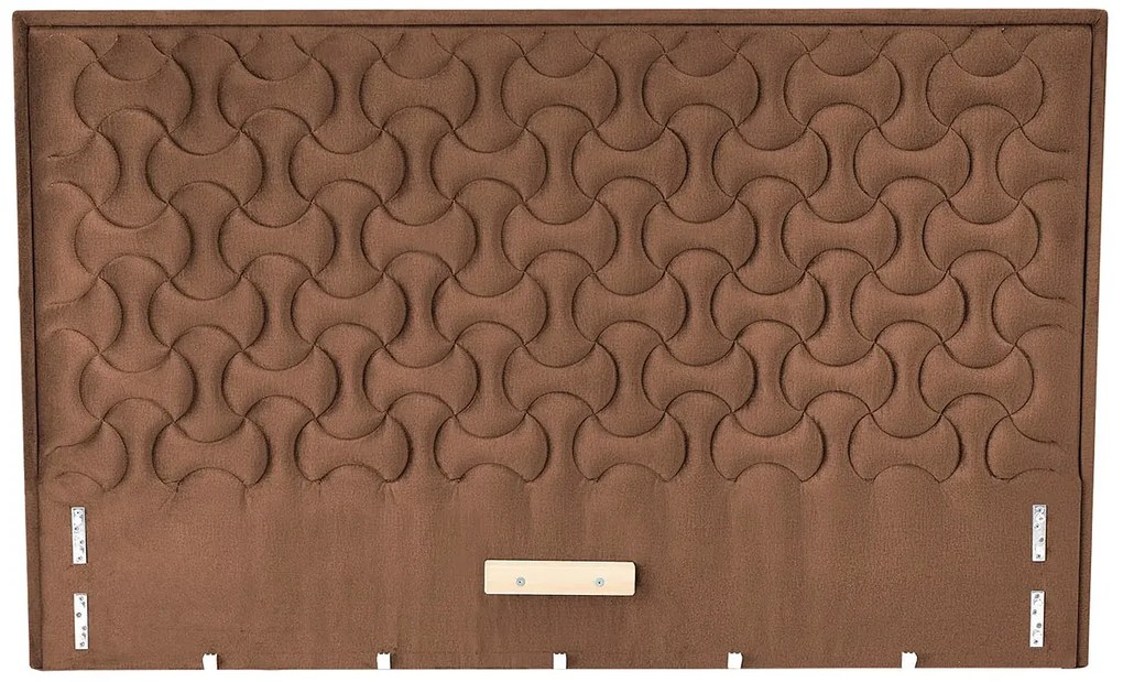 Beżowe welurowe wezgłowie do łóżka B7-D54