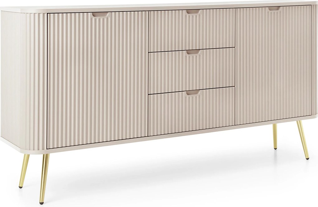 Komoda ZENZERO - Kaszmir / Stelaż złoty / 168 cm