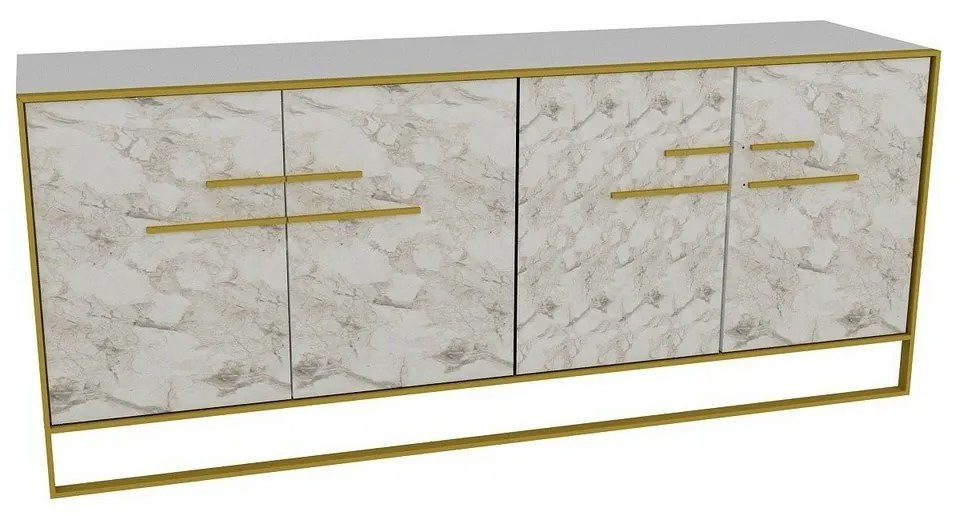 Szafka Polka Gold and White