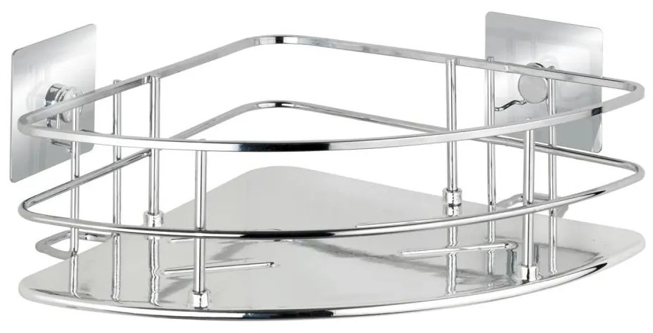 WENKO 23856800 - Półka TURBO-LOC QUADRO ED. 27,5x19,3 cm stal nierdzewna / chrom błyszczący