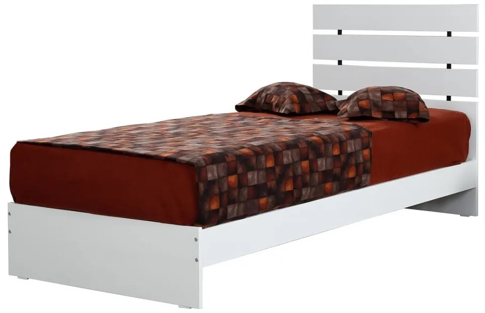 Białe łóżko jednoosobowe 120x200 cm Fuga – Kalune Design