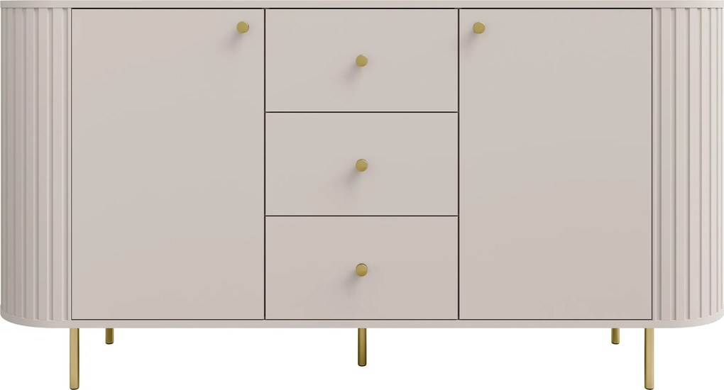 Komoda Lento 165 cm z szufladami - beż piaskowy
