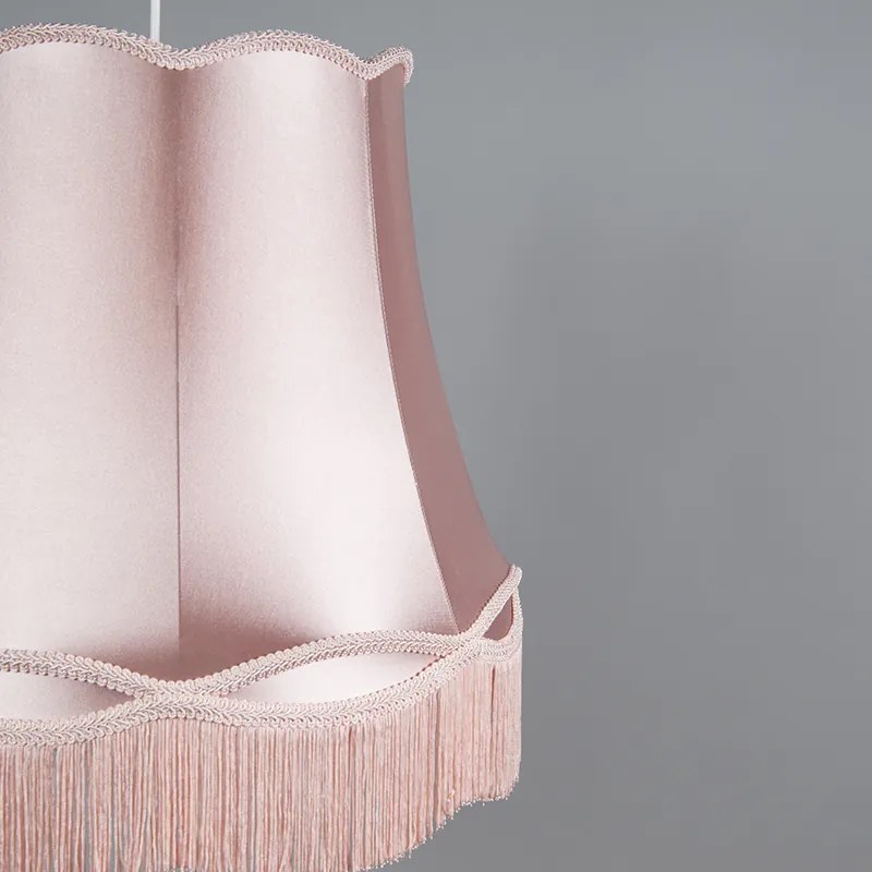 Lampa wisząca Retro różowa 45 cm - Granny Retro Oswietlenie wewnetrzne