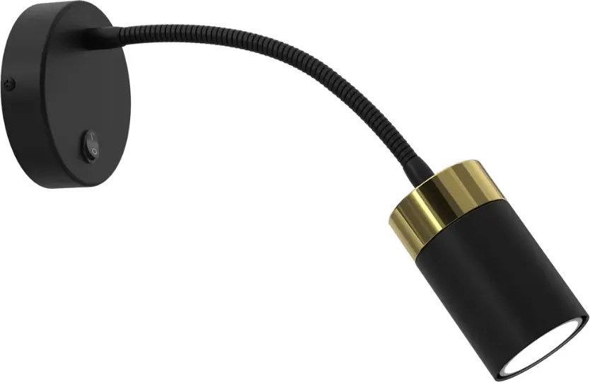Czarno złoty metalowy kinkiet led - 4X K477 R6-R66