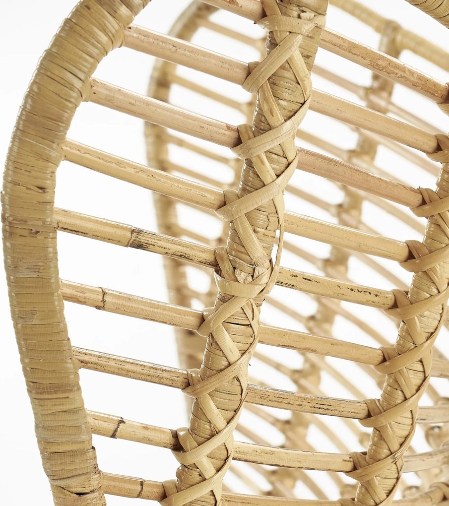 Designerski fotel rattanowy na płozach Indiana