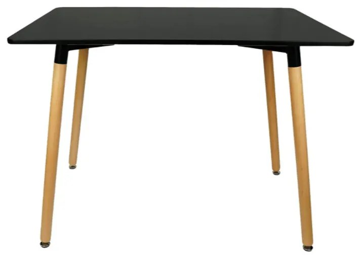 PROMOCJA Czarny stół jadalniany BERGEN 120x80 cm II. gatunek