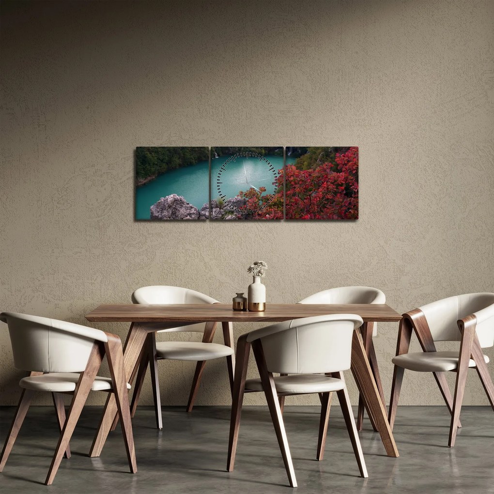 Obraz krajobrazu (z zegarem) (90x30 cm)