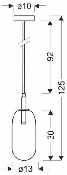 Różowa szklana lampa wisząca LED - V013 Almada 10X