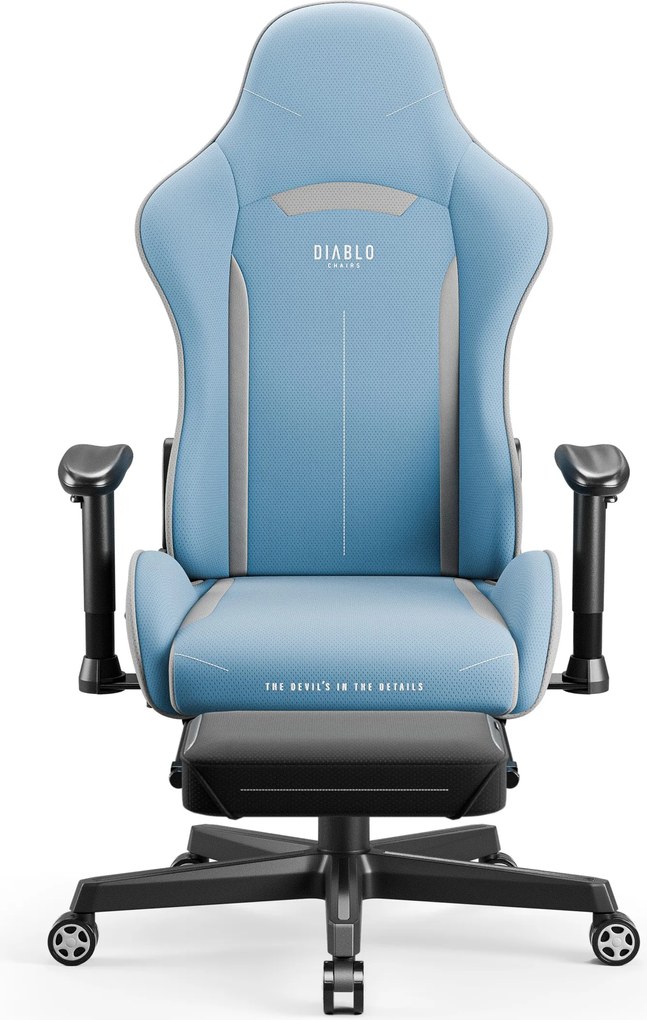 Fotel gamingowy materiałowy niebieski: Diablo X-Starter