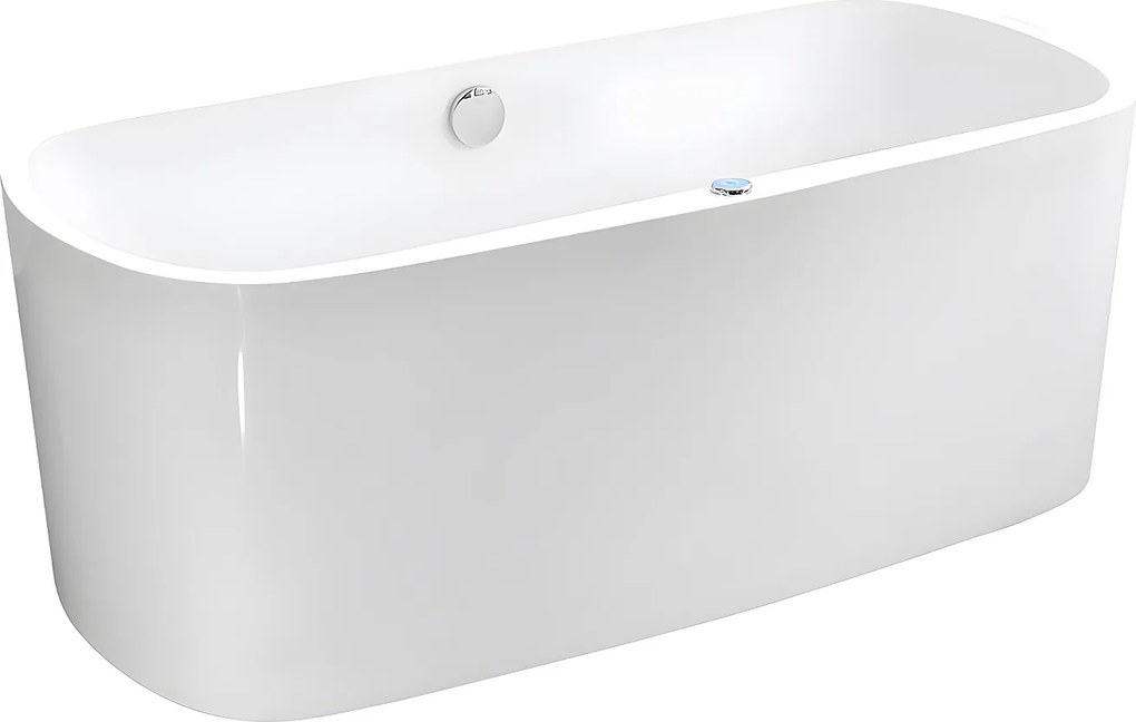Wanna z hydromasażem z diodami LED SIRGAO - 1-osobowa - 155L - 75x150cm - Biała