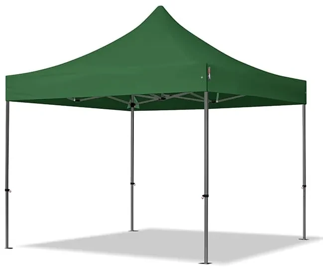 TOOLPORT 3x3 m Namiot Ekspresowy, PREMIUM Stal 40mm, ze ścianami bocznymi, okna kwadratowe, ciemnozielony - (600017)