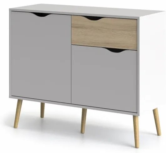 Biała komoda OSLO 75387 z 1 szufladą