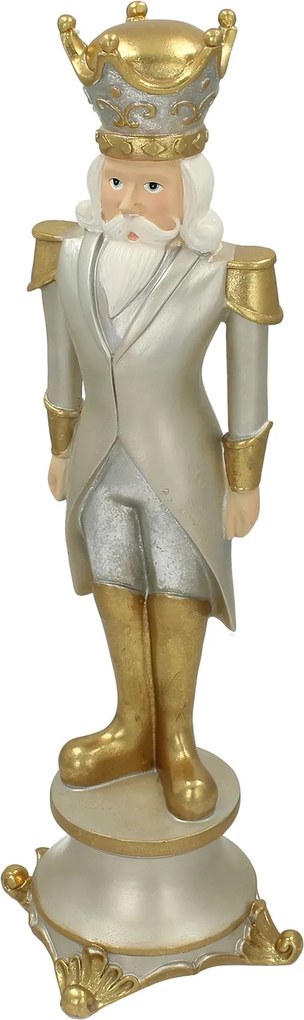Figurka Dziadek do orzechów 42cm silver