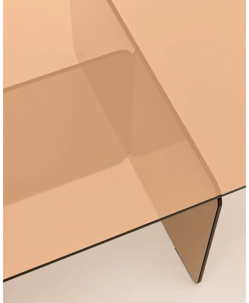 Brązowy szklany stolik 60x120 cm Zaren – Kave Home