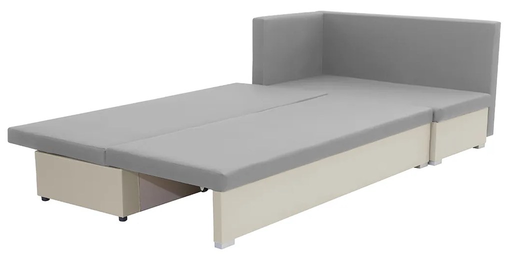 MEGA OKAZJA Narożnik kanapa z funkcją spania ARKO Kremowy/Czarny