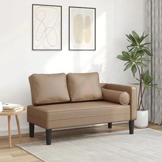Leżanka do salonu z ekoskóry cappuccino W7-F10
