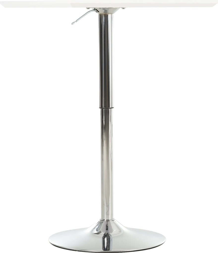 HOMCOM Stół barowy kwadratowy z regulacją wysokości biały stalowy do pubu i restauracji | Aosom PL