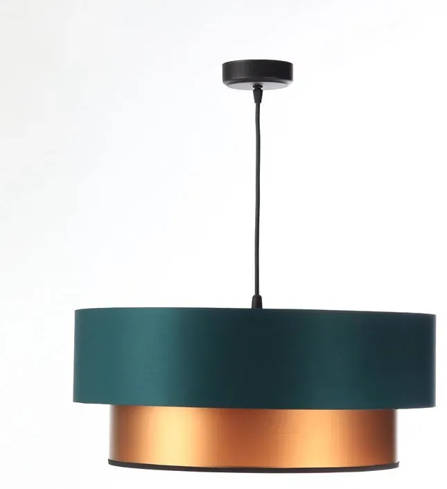 Miedziano-zielona lampa wisząca podwójna - S417 D6-W92