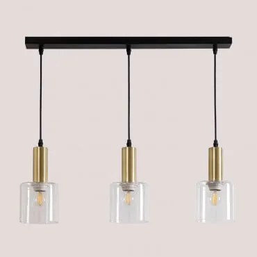 Lampa Sufitowa Wisząca Z Żelaza I Szkła Andaluz Czarna - Sklum