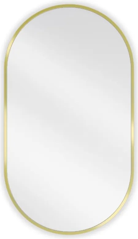 Mexen Loft lustro łazienkowe owalne 80 x 45 cm, rama złota szczotkowana - 9851-080-045-000-50