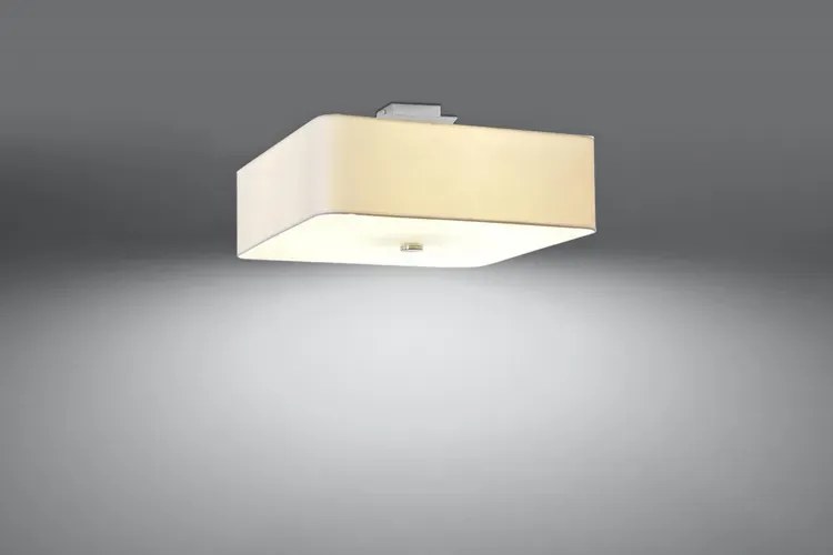 Biały kwadratowy plafon minimalistyczny - EX667-Misty