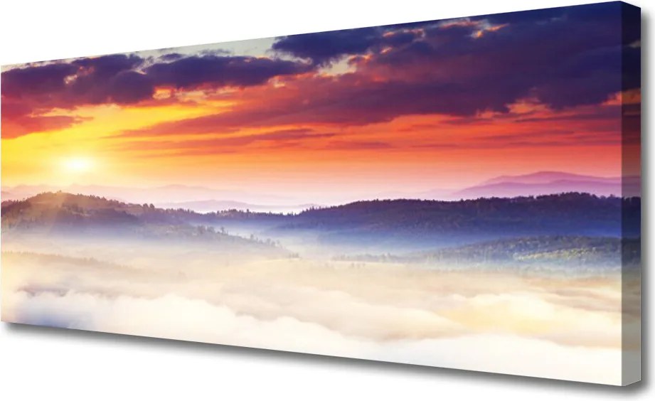 Obraz canvas Górski Szczyt w Blasku Słońca