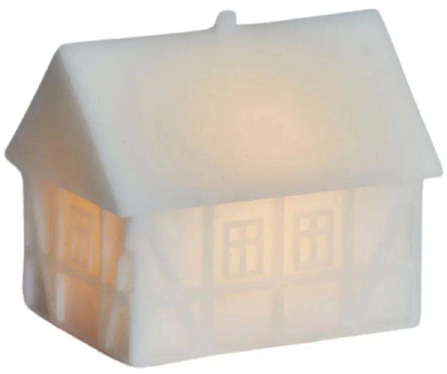 Biała dekoracja świetlna na baterie Copenhagen Half-Timbered House – Sirius