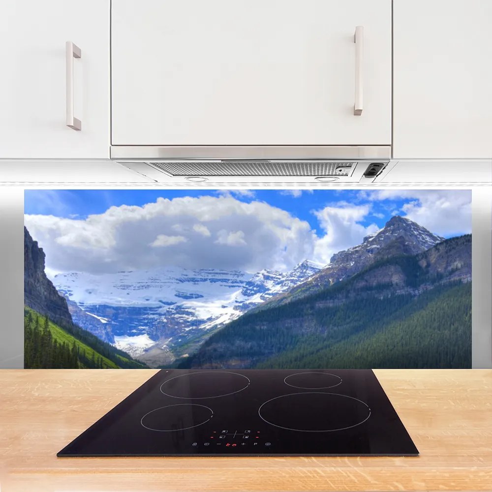 Dekor Szklany do Kuchni Monumentalne Pasmo Górskie