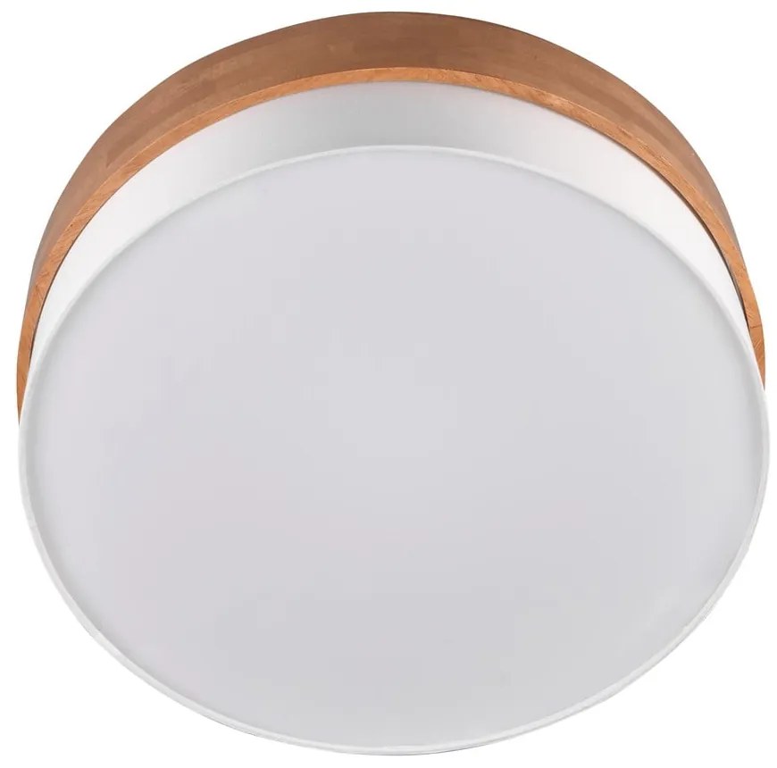 Biało-naturalna lampa sufitowa z tekstylnym kloszem Seasons – Trio