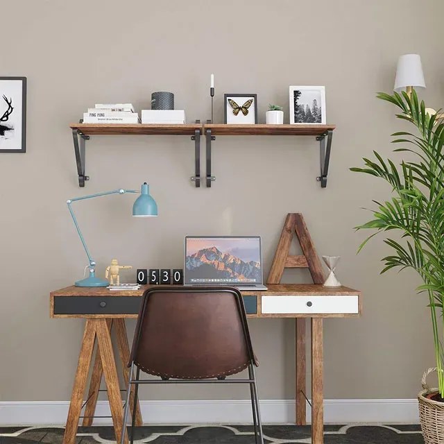 Komplet 2 brązowych półek wiszących S6-R02