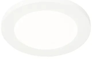 Lampa sufitowa biała 17 cm z LED 3-stopniowy ściemniacz IP44 - Steve Nowoczesny Oswietlenie wewnetrzne