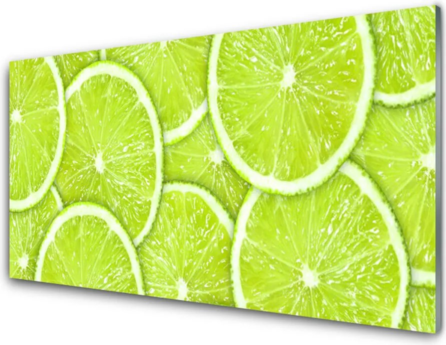 Panel Szklany Orzeźwiające Plasterki Limonki