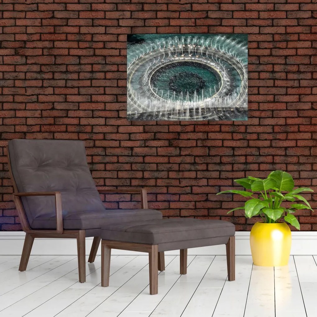Obraz na szkle fontanny (70x50 cm)