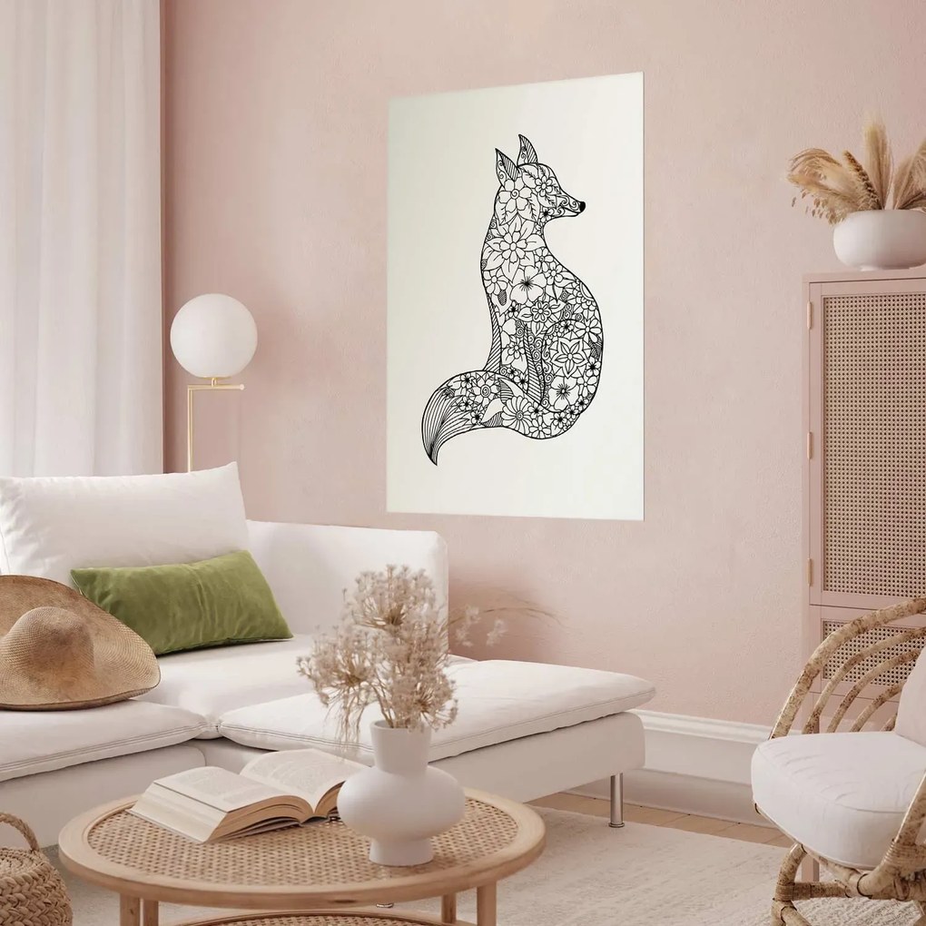 Plakat Lis w kwiaty 21x30 cm bez ramy z marginesem ARTGEIST B