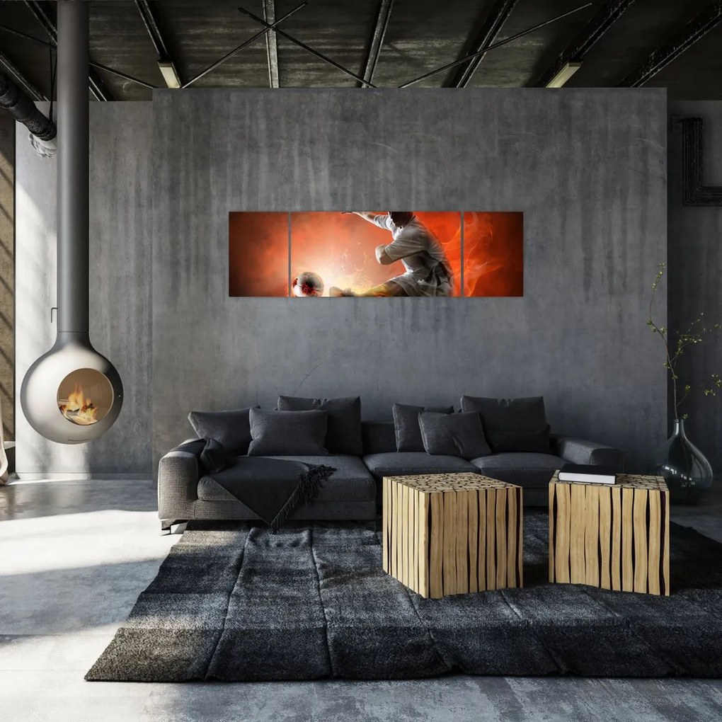 Obraz - Piłkarz (170x50 cm)