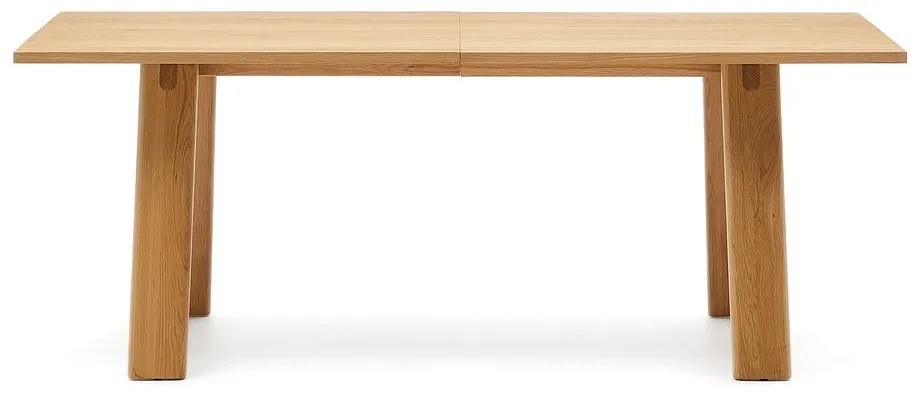 Rozkładany stół z dodatkowym blatem z blatem w dekorze dębu 95x200 cm Arlen – Kave Home