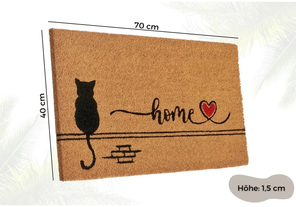 Wycieraczka z włókna kokosowego 40x70 cm Kitty Home – Hanse Home