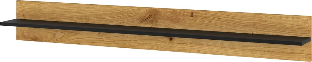 Półka wisząca 151 cm czarna + dąb artisan Z2-W56