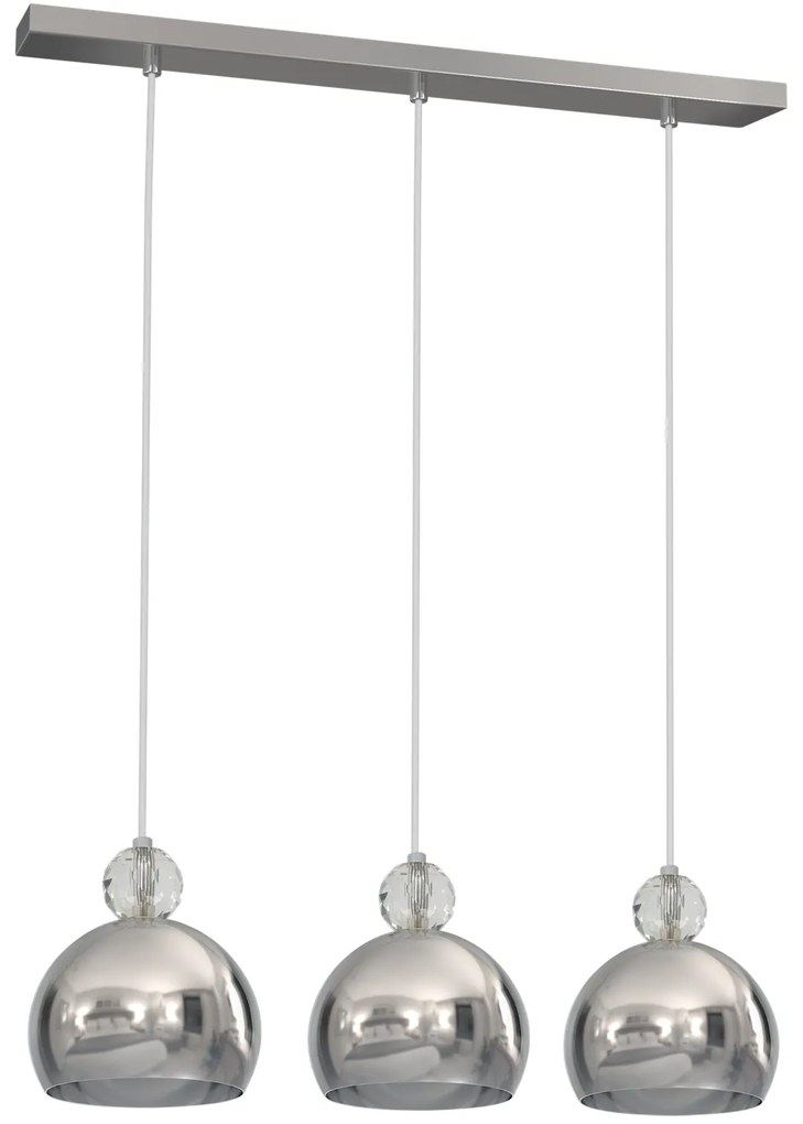 Lampa Wisząca Potrójna Srebrna TOLEDO 3xE27