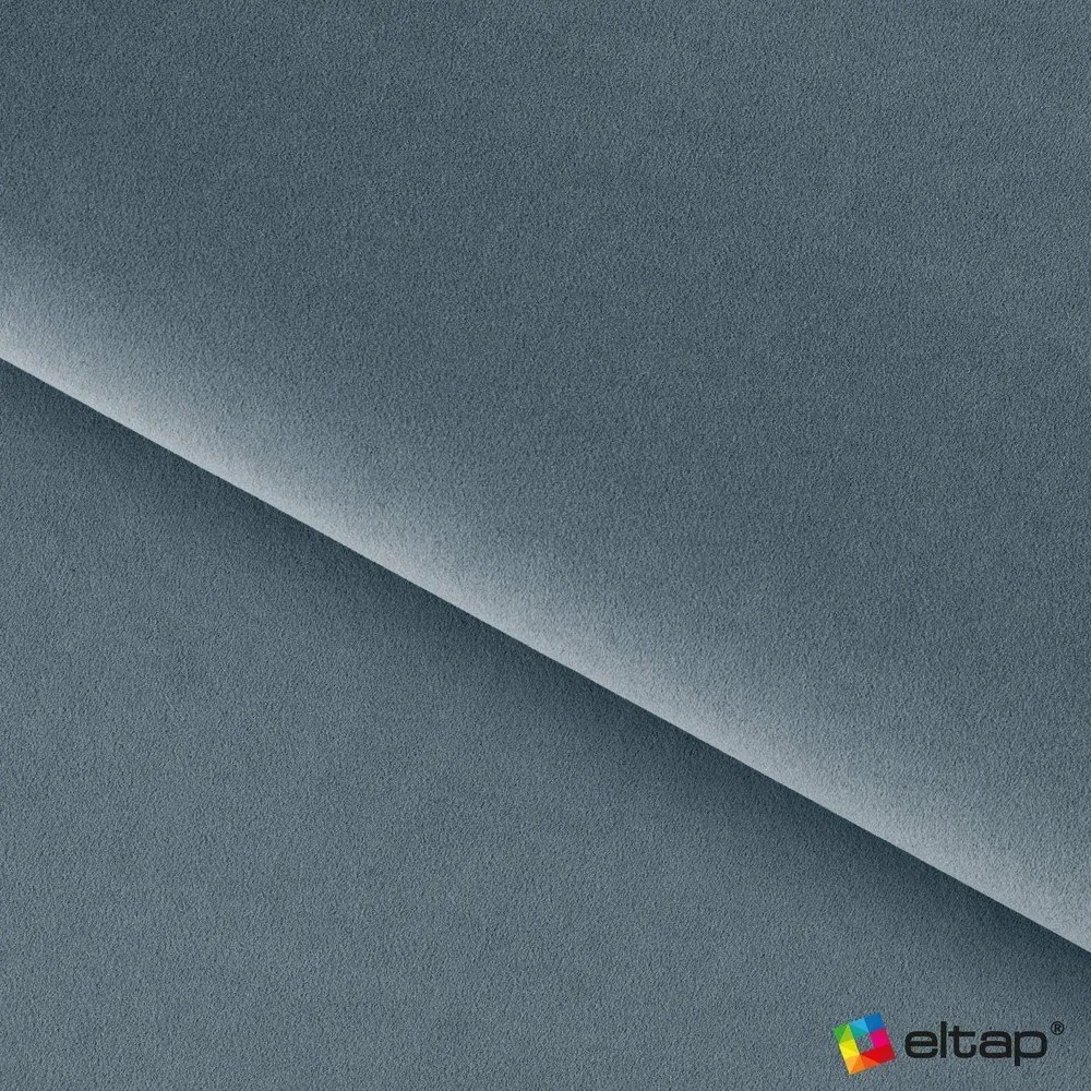 Niebieskie tapicerowane łóżko dwuosobowe ze schowkiem ze stelażem 140x200 cm Plissa – ELTAP