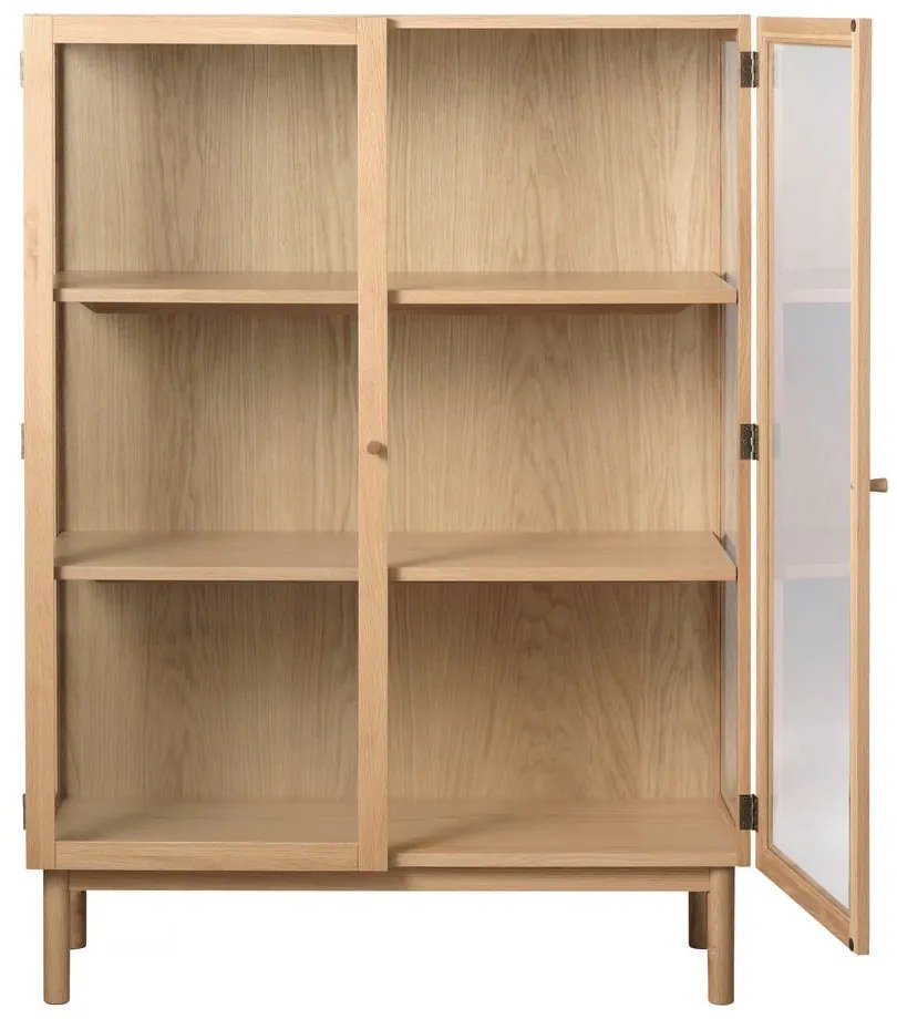 Witryna z litego drewna dębowego 140x100 cm Elba – Unique Furniture