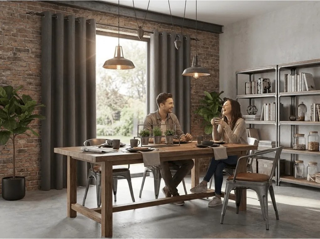 Zasłona zaciemniająca DUNES VELVET 140x250 cm, ciemnoszara Zawieszanie: Taśma z wiązaniami