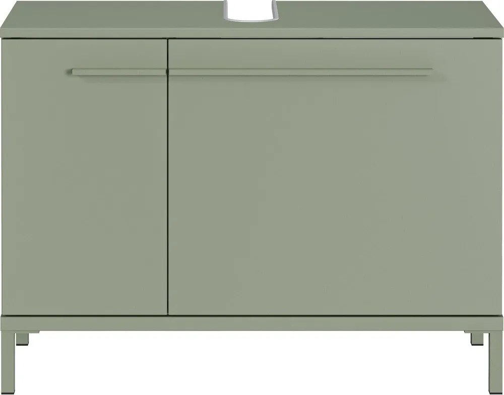 Zielona szafka pod umywalkę z matowym wykończeniem 80x59 cm Laurino – Germania