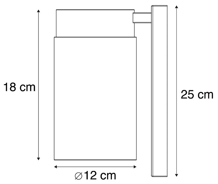 Inteligentna lampa ścienna zewnętrzna czarna IP44 z Wi-Fi ST64 - Jarra